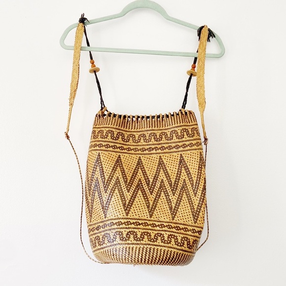 Bags Beautiful Aztec Straw Woven Beaded Handbag Backpack Bag Poshmark